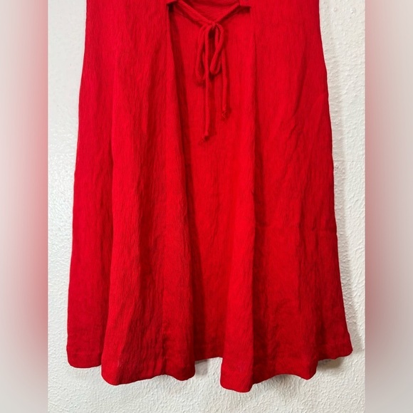 Anthropologie Maeve Juliet Corseted Textured Mini Dress in Red Women’s US Size 8 - Picture 15 of 16